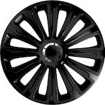 Auto Gs Car Hubcap Set Trend Rc 13" 4pcs Black