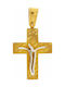 Q-Jewellery Men's Gold Cross 14K with the Crucified