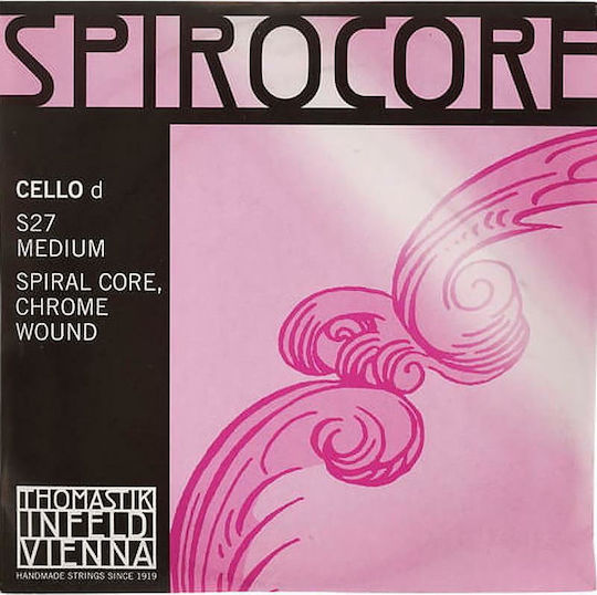 Thomastik Einzelne Chrom Saite für Cello 4/4 Spirocore Cello 4/4 D
