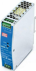 Mean Well Sursă de Alimentare pe Șină DIN NDR75-24 cu Ieșire 24V și Putere 75W 3.2A Mean Well Sursă de Alimentare pe Șină DIN NDR75-24 cu Ieșire 24V și Putere 75W 3.2A