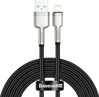 Baseus Cafule Series Geflochten USB-A zu Lightning Kabel 18W Schwarz 2m (CALJK-B01)