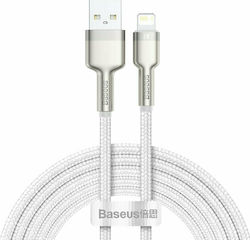 Baseus Cafule Series Braided USB-A to Lightning Cable White 2m (CALJK-B02)