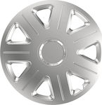 Auto Gs Car Hubcap Set Master 14" 4pcs Silver