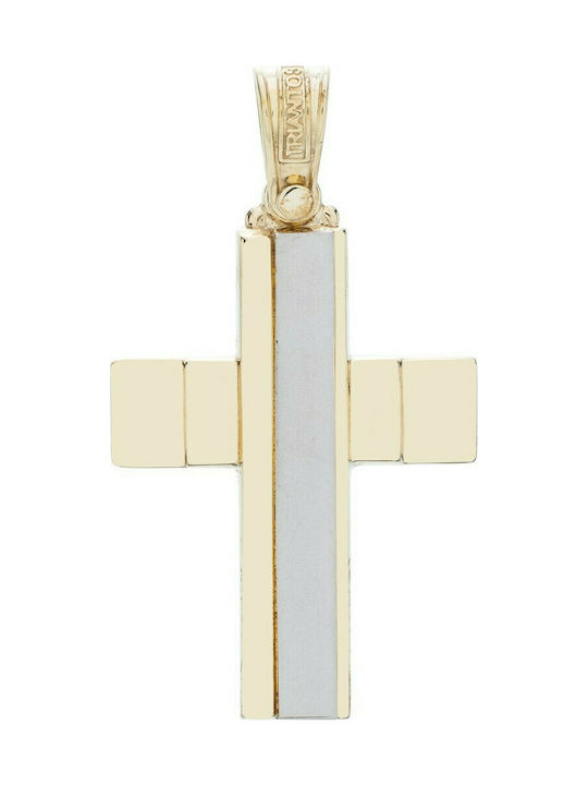 Triantos Herren Gold Kreuz 14K