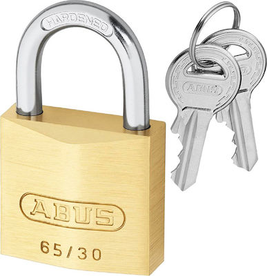 Abus Vorhängeschloss Messing mit Schlüssel 30mm 1Stück