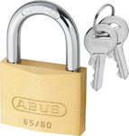 Abus Stahl Vorhängeschloss Messing mit Schlüssel 60mm 1Stück