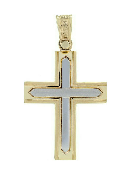 Triantos Herren Gold Kreuz 14K