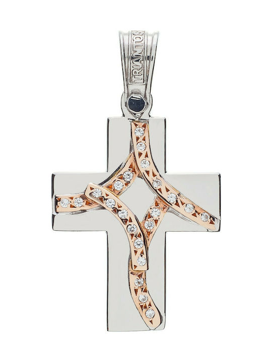 Triantos Women's White Gold Cross 14K