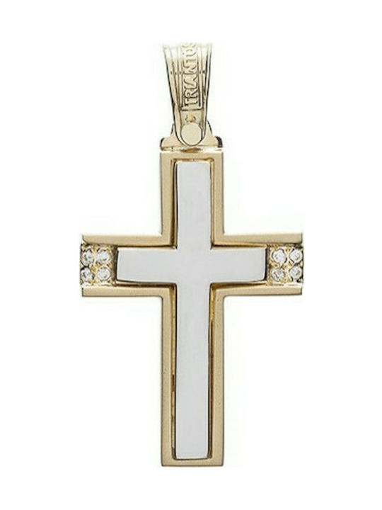 Triantos Femeiesc Aur Cruce 14K