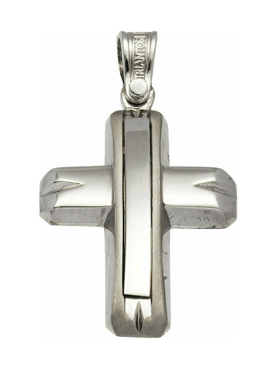 Triantos White Gold Cross 14K