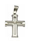 Triantos White Gold Cross 14K