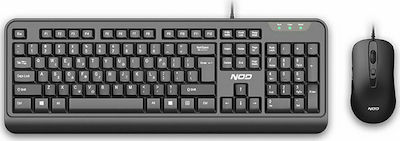 NOD BusinessPRO Wired Keyboard & Mouse Set Set tastatură și mouse Greacă