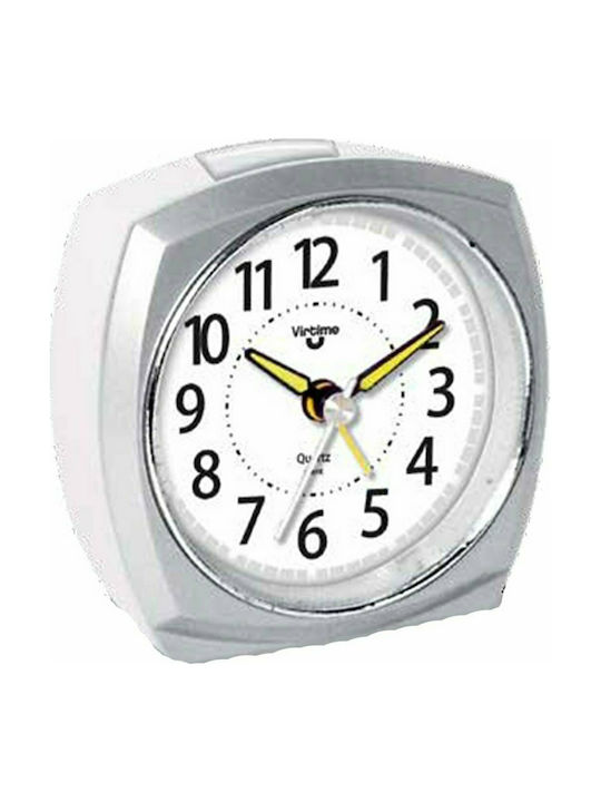 Virtime Ceas de Masă cu Alarmă White-Grey 7515/00