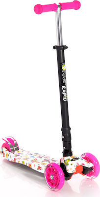 Lorelli Kids Scooter Foldable Rapid 3-Wheel for 5+ Years Pink