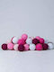 Cotton Ball Lights Kinder Lichterkette LED Kunststoff Cotton Ball Lights Pink