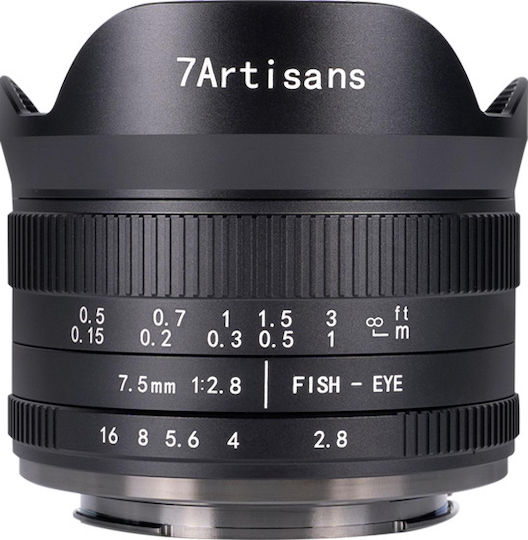 7artisans Crop Φωτογραφικός Φακός Photoelectric 7.5mm f/2.8 Mark II Fisheye / Wide Angle για Sony E Mount Μαύρος
