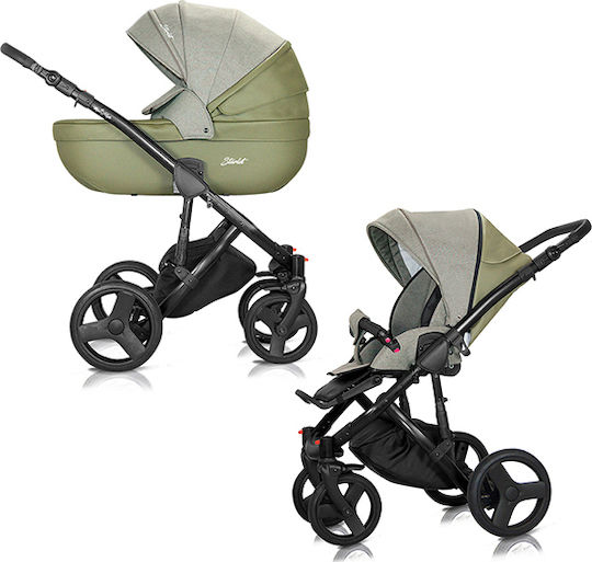Milu Kids Starlet Eko Ρυθμιζόμενο Καρότσι 2 σε 1 Kατάλληλο για Nεογέννητο Χακί 13.10kg