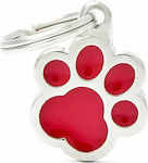 My Family Classic Paw Dog ID Paw Red Metal 011520