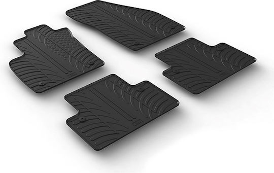 Gledring Set of Front and Rear Mats 4pcs for Volvo V40 / V50 2004-2011 Black