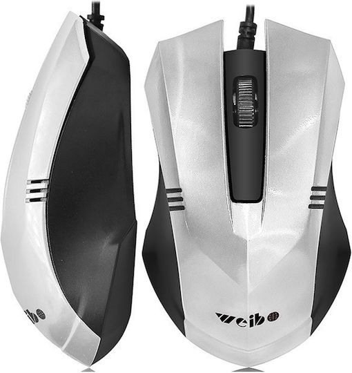 Weibo FC-201 Wired Mouse Silver