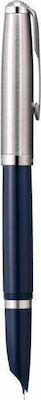 Parker 51 Core Schreibfeder Mittel Blau aus Stahl mit Blau Tinte