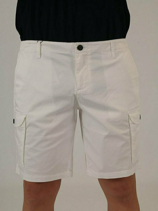 Armani Jeans Men's Cargo Monochrome Shorts White