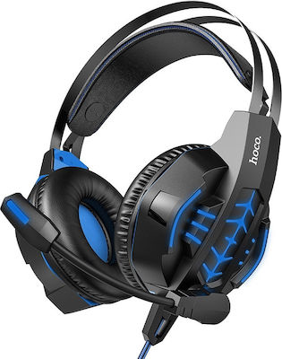 Hoco W102 Cool Tour Over Ear Gaming Headset with Connection 3.5mm / USB Blue