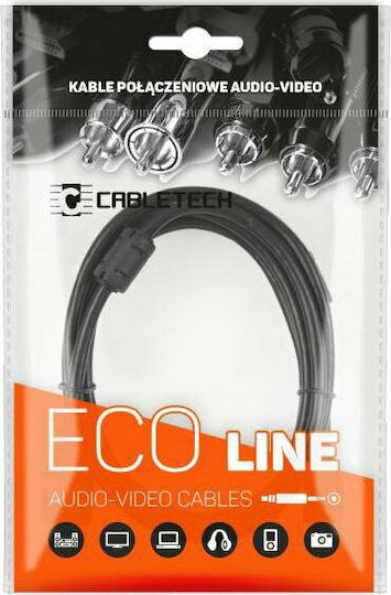 Cabletech 3.5mm Jack Cable 3.5mm Male - 3.5mm Female Black 15m KPO4006-15