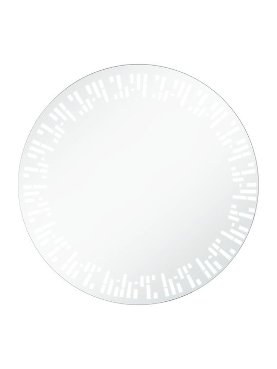 vidaXL Round Bathroom Mirror Led made of Metal 60x60cm