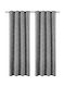 Beauty Home Kids Blackout Fluorescent Curtain With Grommet Tops Gray 140x260cm