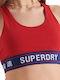 Superdry Femei Atletic Sutien sport Roșu