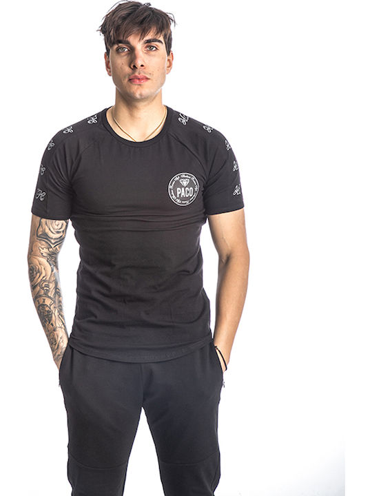 Paco & Co Herren T-Shirt Kurzarm Schwarz