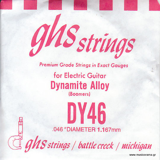 GHS Strings Single String for Electric Guitar Boomers .046"