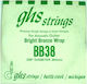 GHS Strings Μονή Bronze Χορδή 38" για Ακουστική Κιθάρα Bright
