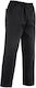 Egochef Pantaloni de Bucătar Monocrom Negru cu Elastic în Talie