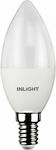 Inlight LED Bulb E14 C37 Cool White 700lm