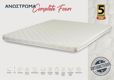 KS Kouppas Single Bed Foam Mattress Topper Complete 100x190x6cm