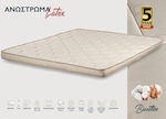 KS Kouppas Single Bed Latex Mattress Topper Latex Biocotton 90x200x6cm