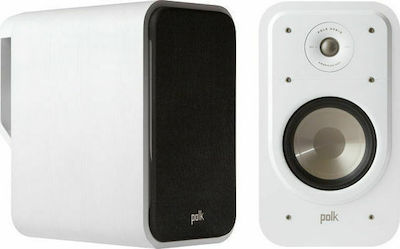 Polk Audio S20 Pair of Hi-Fi Speakers Bookself 125W 2 No of Drivers W21.59xD35.05xH37.59cm. White