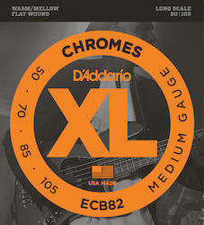 Daddario XL Chromes Corzi Pentru Bas Chrome 50 - 105 Medium Long Scale Set Daddario XL Chromes Corzi Pentru Bas Chrome 50 - 105 Medium Long Scale Set
