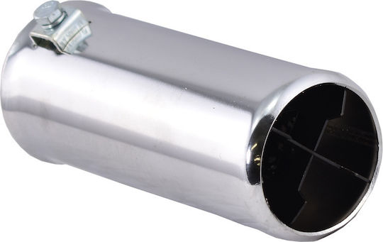 Carman Exhaust Muffler Universal Round Silver