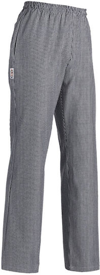 Egochef Kochhose mit Muster Gray mit Gummizug in der Taille