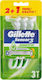 Gillette Sensor3 Sensitive Disposable Razors with 3 Blades & Lubricating Tape for Sensitive Skin 3pcs