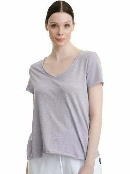 BodyTalk 1211-901628 Women's Athletic T-shirt with V Neckline Nailpolish