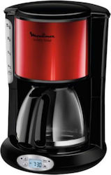 Moulinex Subito Προγραμματιζόμενη Καφετιέρα Φίλτρου 1000W Red/Black