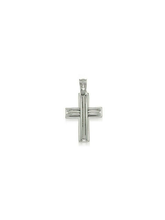 Triantos White Gold Cross 14K