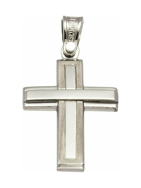 Triantos White Gold Cross 14K