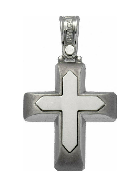 Triantos White Gold Cross 14K