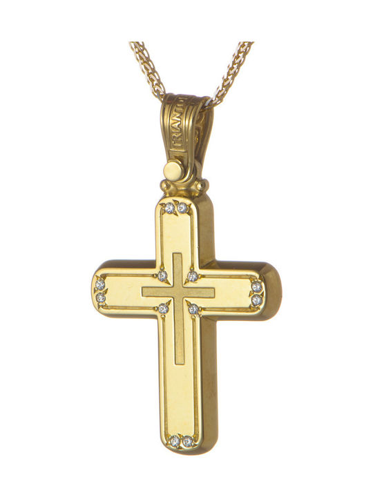 Triantos Femeiesc Aur Cruce 14K