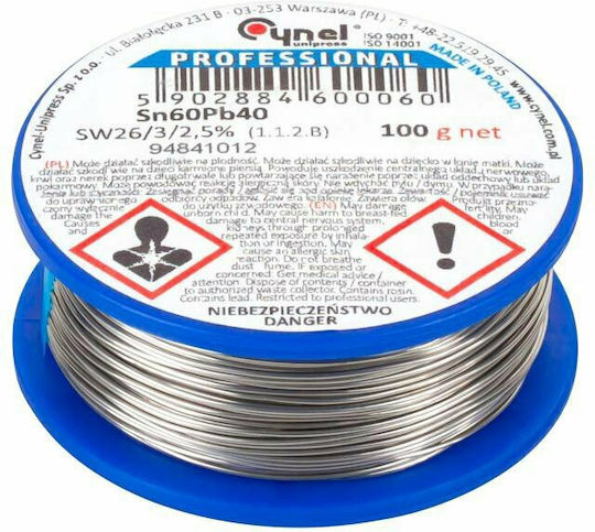 Cynel LUT0109-100 Καλάι Κόλλησης 60/40 1.5mm 100gr